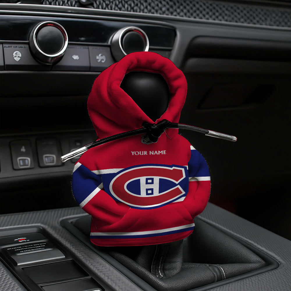 LIMITED EDITION - NEW CUSTOMIZED NHL11 MCD MONTREAL CANADIENS AUTOMOTIVE HOODIE SHIFT KNOB COVER