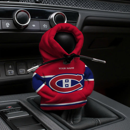 LIMITED EDITION - NEW CUSTOMIZED NHL11 MCD MONTREAL CANADIENS AUTOMOTIVE HOODIE SHIFT KNOB COVER