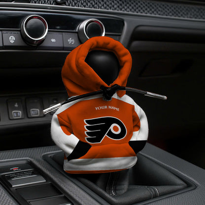 LIMITED EDITION - NEW CUSTOMIZED NHL27 PPF PHILADELPHIA FLYERS AUTOMOTIVE HOODIE SHIFT KNOB COVER