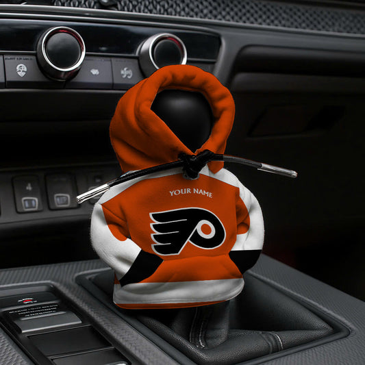 LIMITED EDITION - NEW CUSTOMIZED NHL27 PPF PHILADELPHIA FLYERS AUTOMOTIVE HOODIE SHIFT KNOB COVER
