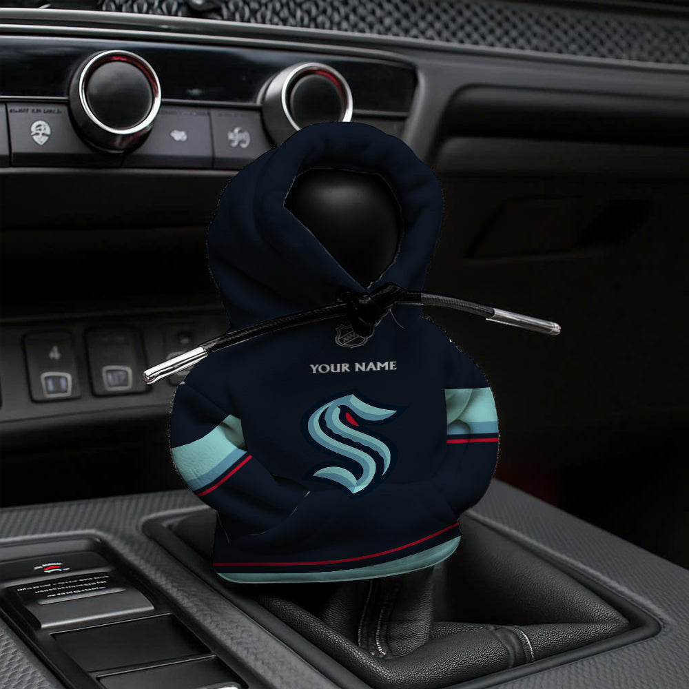 LIMITED EDITION - NEW CUSTOMIZED NHL20 STK SEATTLE KRAKEN AUTOMOTIVE HOODIE SHIFT KNOB COVER