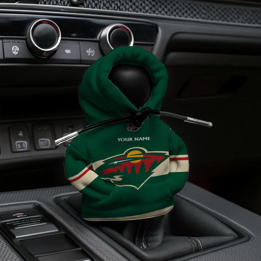 LIMITED EDITION - NEW CUSTOMIZED NHL13 MNW MINNESOTA WILD AUTOMOTIVE HOODIE SHIFT KNOB COVER