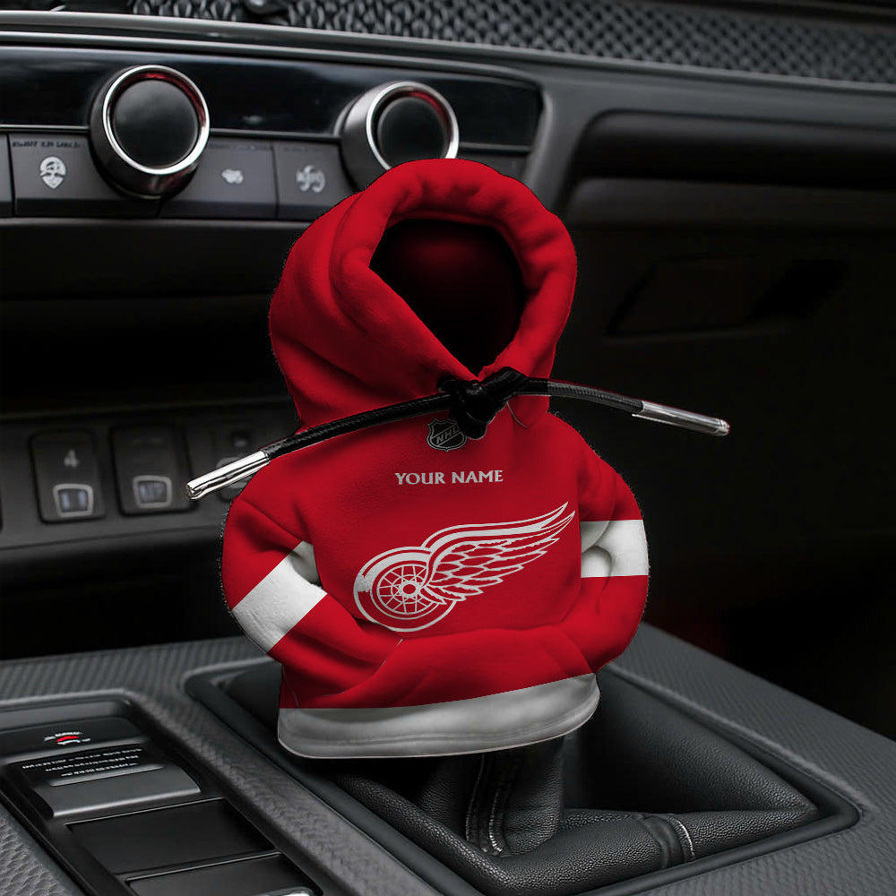 LIMITED EDITION - NEW CUSTOMIZED NHL22 DRW DETROIT RED WINGS AUTOMOTIVE HOODIE SHIFT KNOB COVER