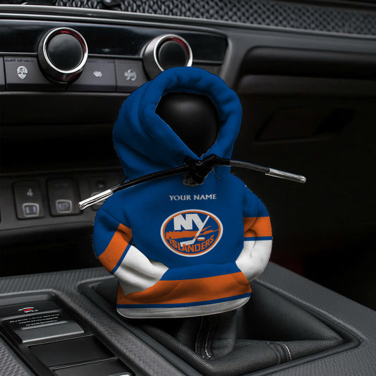 LIMITED EDITION - NEW CUSTOMIZED NHL25 NYI NEW YORK ISLANDERS AUTOMOTIVE HOODIE SHIFT KNOB COVER