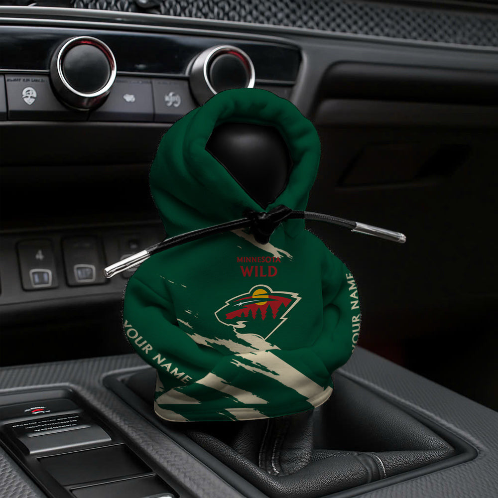 LIMITED EDITION - NEW CUSTOMIZED NHL13 MNW MINNESOTA WILD AUTOMOTIVE HOODIE SHIFT KNOB COVER