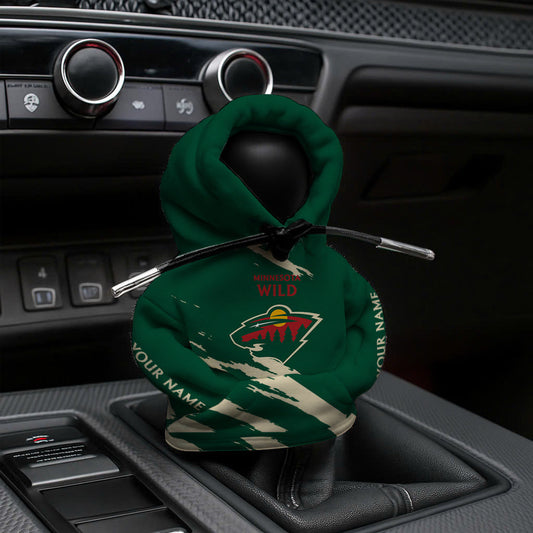 LIMITED EDITION - NEW CUSTOMIZED NHL13 MNW MINNESOTA WILD AUTOMOTIVE HOODIE SHIFT KNOB COVER