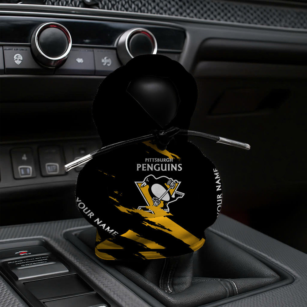 LIMITED EDITION - NEW CUSTOMIZED NHL26 PBP PITTSBURGH PENGUINS AUTOMOTIVE HOODIE SHIFT KNOB COVER