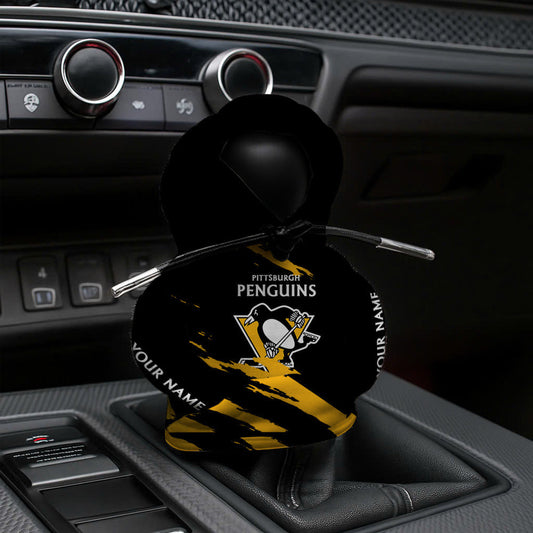 LIMITED EDITION - NEW CUSTOMIZED NHL26 PBP PITTSBURGH PENGUINS AUTOMOTIVE HOODIE SHIFT KNOB COVER