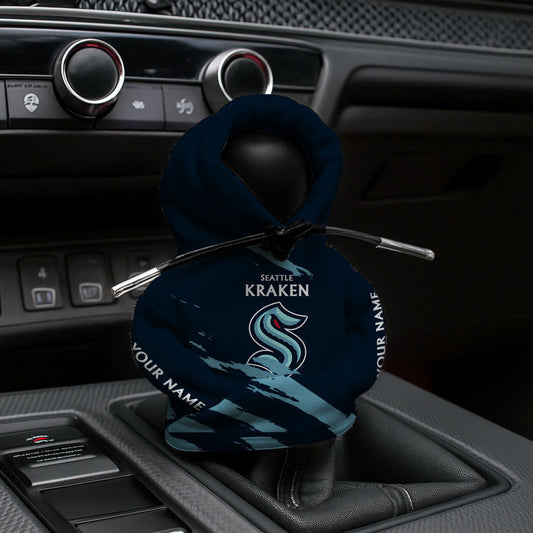 LIMITED EDITION - NEW CUSTOMIZED NHL20 STK SEATTLE KRAKEN AUTOMOTIVE HOODIE SHIFT KNOB COVER