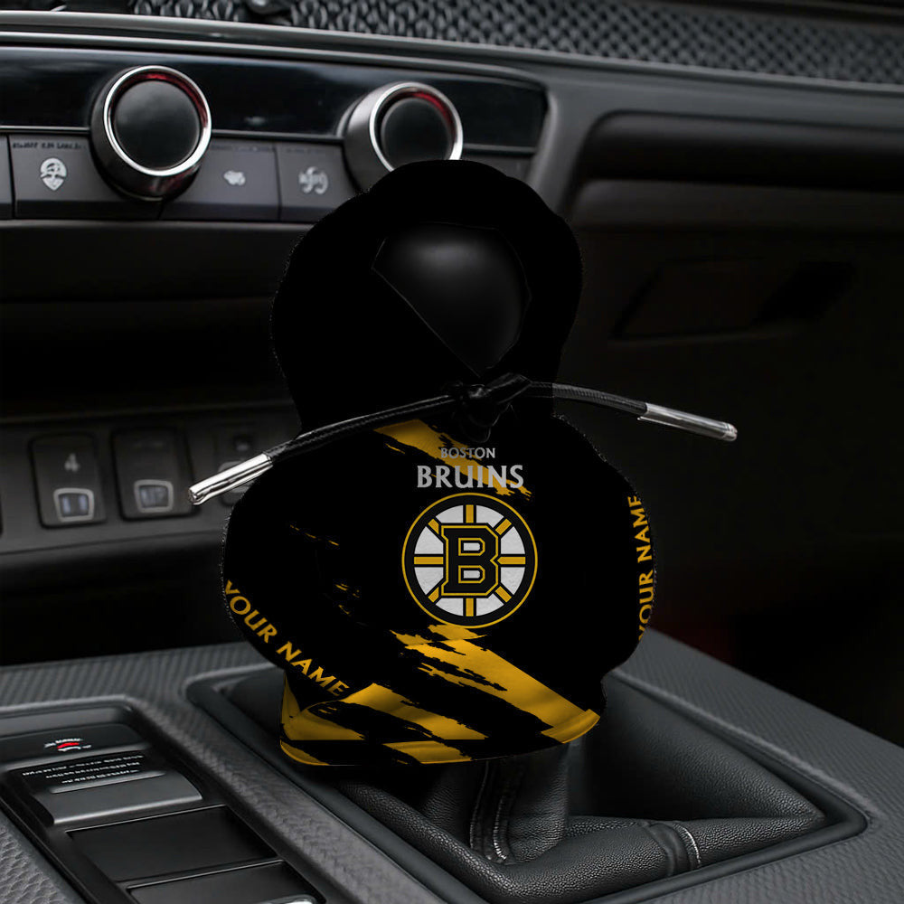 LIMITED EDITION - NEW CUSTOMIZED NHL02 BTB BOSTON BRUINS AUTOMOTIVE HOODIE SHIFT KNOB COVER