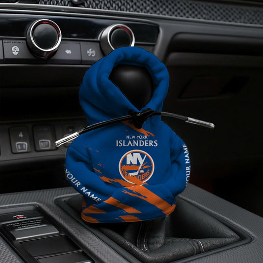 LIMITED EDITION - NEW CUSTOMIZED NHL25 NYI NEW YORK ISLANDERS AUTOMOTIVE HOODIE SHIFT KNOB COVER