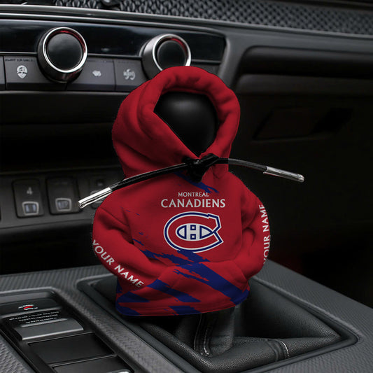 LIMITED EDITION - NEW CUSTOMIZED NHL11 MCD MONTREAL CANADIENS AUTOMOTIVE HOODIE SHIFT KNOB COVER