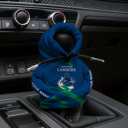 LIMITED EDITION - NEW CUSTOMIZED NHL19 VCC VANCOUVER CANUCKS AUTOMOTIVE HOODIE SHIFT KNOB COVER