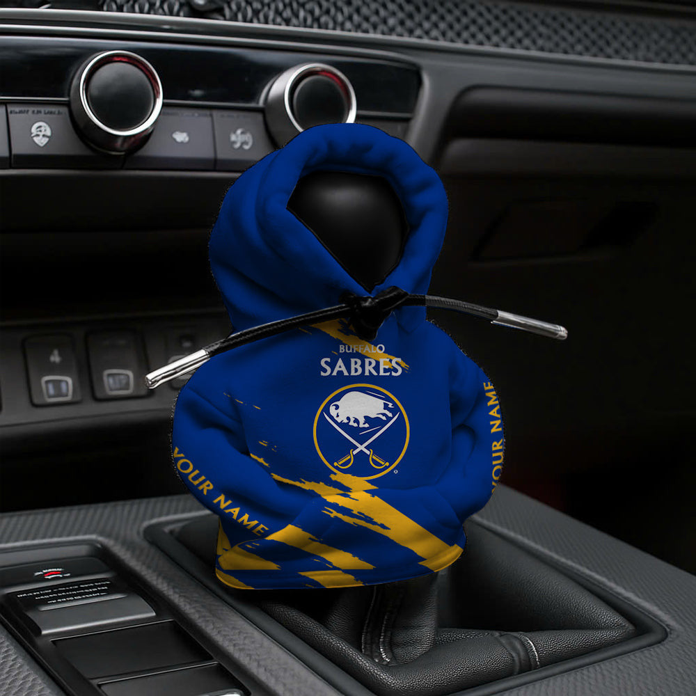 LIMITED EDITION - NEW CUSTOMIZED NHL28 BFS BUFFALO SABRES AUTOMOTIVE HOODIE SHIFT KNOB COVER