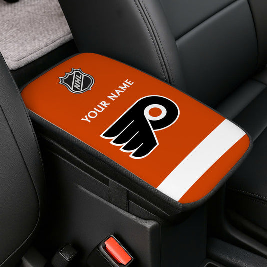 LIMITED EDITION - NEW CUSTOMIZED NHL27 PPF PHILADELPHIA FLYERS CAR ARMREST PAD COVER
