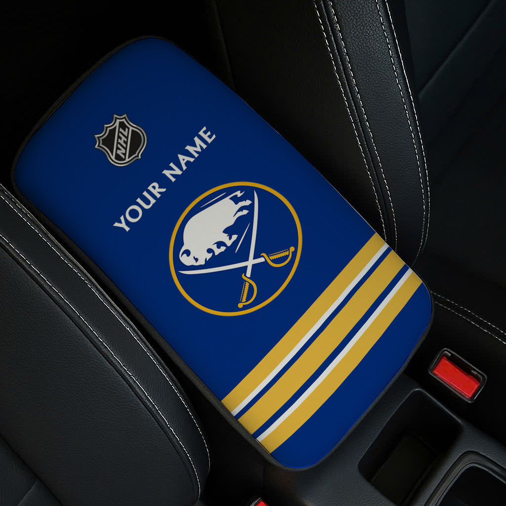 LIMITED EDITION - NEW CUSTOMIZED NHL28 BFS BUFFALO SABRES CAR ARMREST PAD COVER