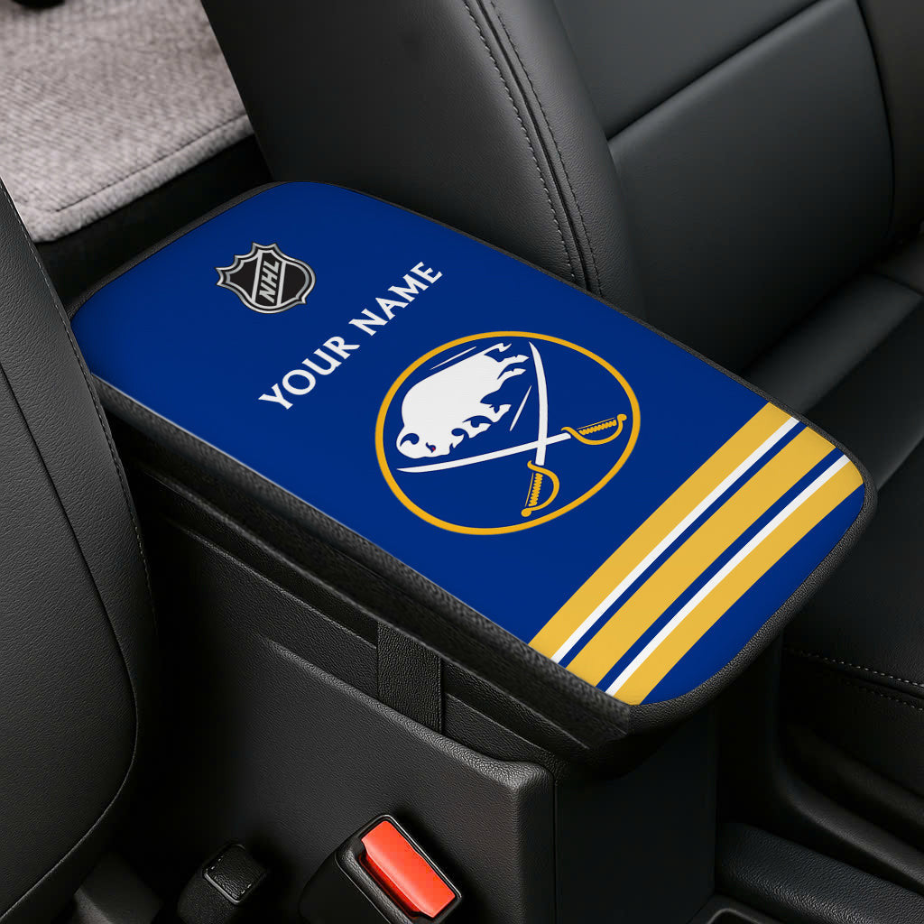 LIMITED EDITION - NEW CUSTOMIZED NHL28 BFS BUFFALO SABRES CAR ARMREST PAD COVER