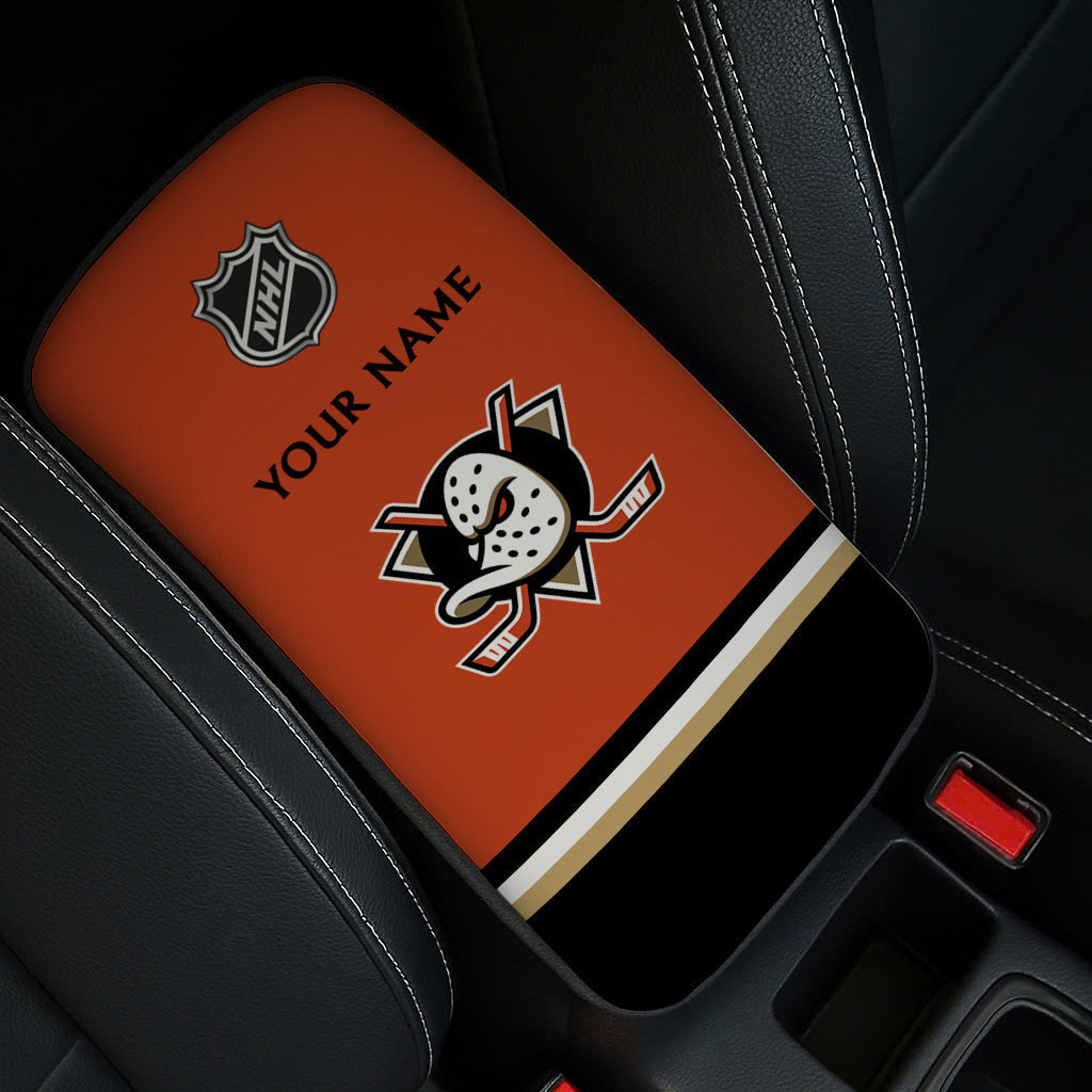 LIMITED EDITION - NEW CUSTOMIZED NHL09 AHD ANAHEIM DUCKS CAR ARMREST PAD COVER