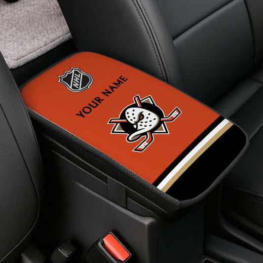 LIMITED EDITION - NEW CUSTOMIZED NHL09 AHD ANAHEIM DUCKS CAR ARMREST PAD COVER