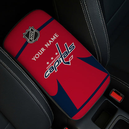 LIMITED EDITION - NEW CUSTOMIZED NHL10 WCP WASHINGTON CAPITALS CAR ARMREST PAD COVER