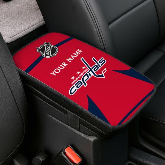 LIMITED EDITION - NEW CUSTOMIZED NHL10 WCP WASHINGTON CAPITALS CAR ARMREST PAD COVER