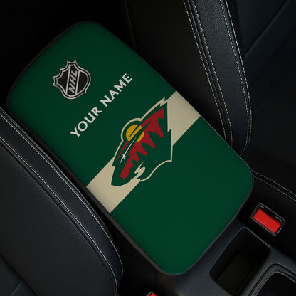 LIMITED EDITION - NEW CUSTOMIZED NHL13 MNW MINNESOTA WILD CAR ARMREST PAD COVER