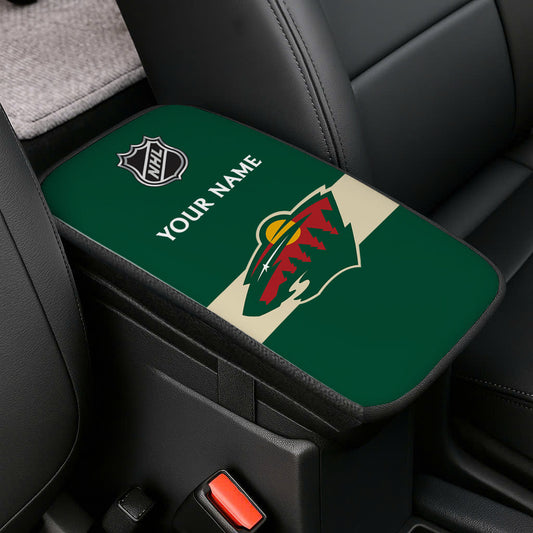 LIMITED EDITION - NEW CUSTOMIZED NHL13 MNW MINNESOTA WILD CAR ARMREST PAD COVER