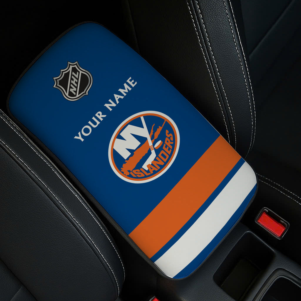 LIMITED EDITION - NEW CUSTOMIZED NHL25 NYI NEW YORK ISLANDERS CAR ARMREST PAD COVER