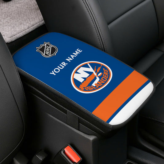 LIMITED EDITION - NEW CUSTOMIZED NHL25 NYI NEW YORK ISLANDERS CAR ARMREST PAD COVER