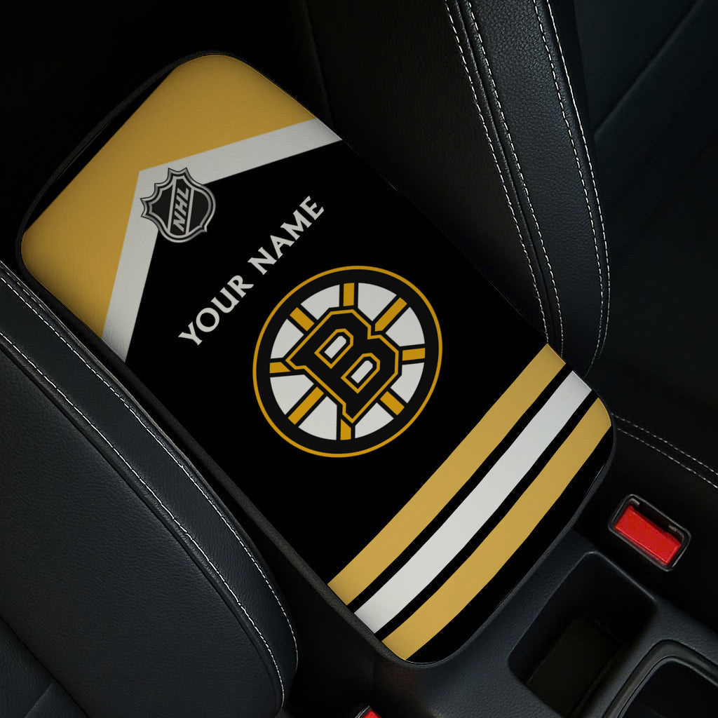 LIMITED EDITION - NEW CUSTOMIZED NHL18 BTB BOSTON BRUINS CAR ARMREST PAD COVER