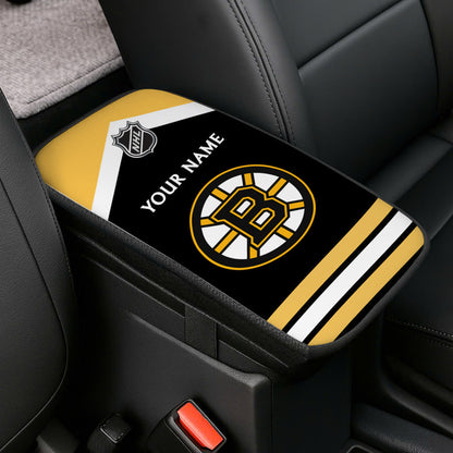 LIMITED EDITION - NEW CUSTOMIZED NHL18 BTB BOSTON BRUINS CAR ARMREST PAD COVER