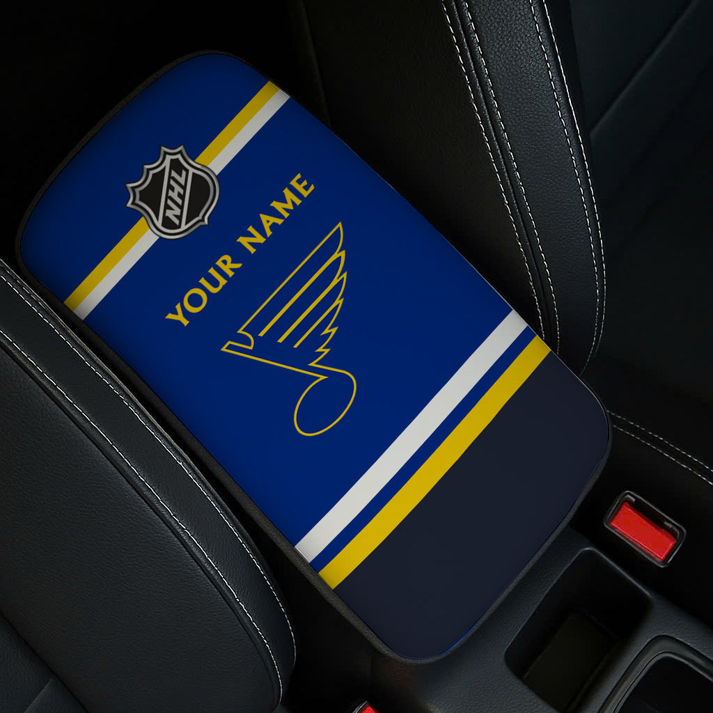 LIMITED EDITION - NEW CUSTOMIZED NHL14 SLB ST. LOUIS BLUES CAR ARMREST PAD COVER