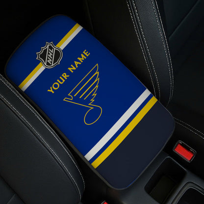LIMITED EDITION - NEW CUSTOMIZED NHL14 SLB ST. LOUIS BLUES CAR ARMREST PAD COVER