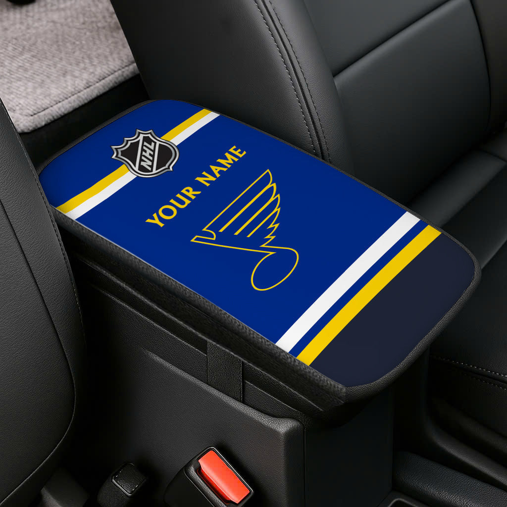LIMITED EDITION - NEW CUSTOMIZED NHL14 SLB ST. LOUIS BLUES CAR ARMREST PAD COVER