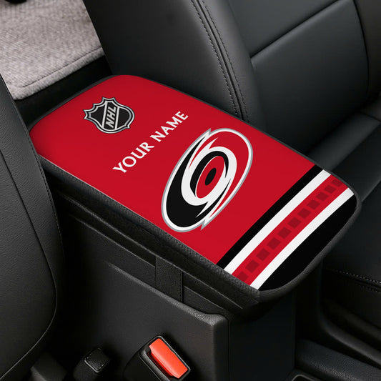 LIMITED EDITION - NEW CUSTOMIZED NHL07 CLH CAROLINA HURRICANES CAR ARMREST PAD COVER