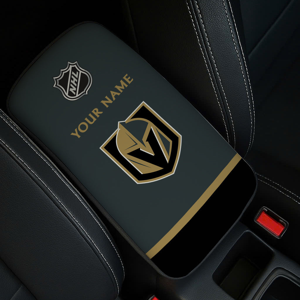 LIMITED EDITION - NEW CUSTOMIZED NHL04 VGK VEGAS GOLDEN KNIGHTS CAR ARMREST PAD COVER