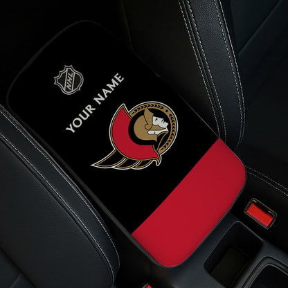 LIMITED EDITION - NEW CUSTOMIZED NHL29 OSN OTTAWA SENATORS CAR ARMREST PAD COVER