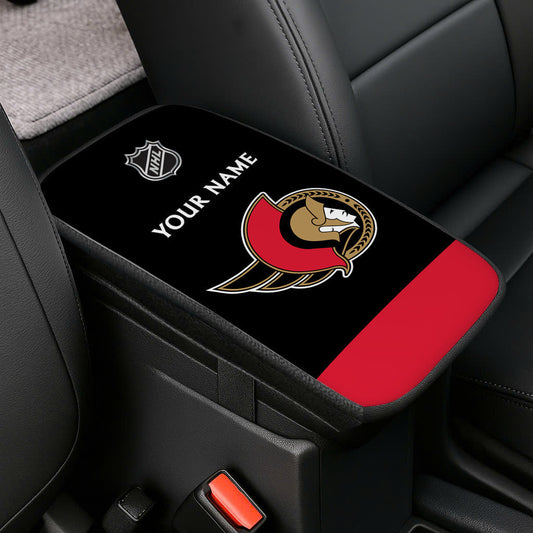 LIMITED EDITION - NEW CUSTOMIZED NHL29 OSN OTTAWA SENATORS CAR ARMREST PAD COVER