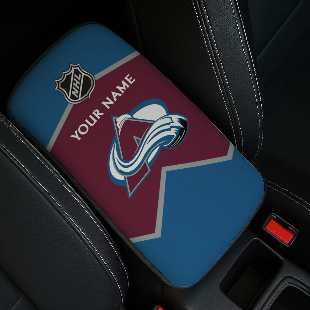 LIMITED EDITION - NEW CUSTOMIZED NHL05 CAL COLORADO AVALANCHE CAR ARMREST PAD COVER
