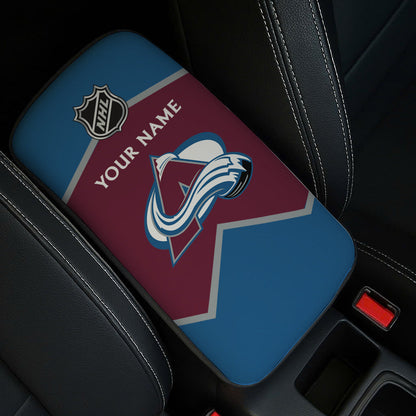 LIMITED EDITION - NEW CUSTOMIZED NHL05 CAL COLORADO AVALANCHE CAR ARMREST PAD COVER