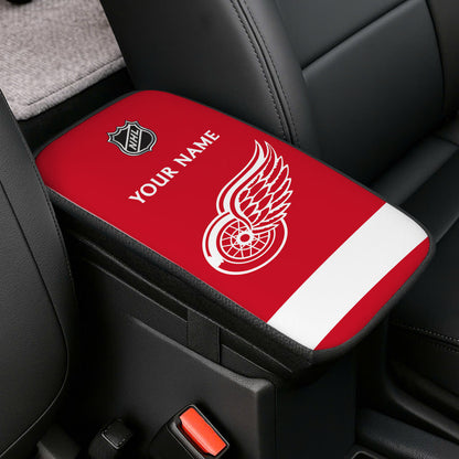 LIMITED EDITION - NEW CUSTOMIZED NHL22 DRW DETROIT RED WINGS CAR ARMREST PAD COVER