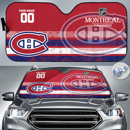 LIMITED EDITION - NEW CUSTOMIZED NHL11 MCD MONTREAL CANADIENS AUTO WINDSHIELD SHADE