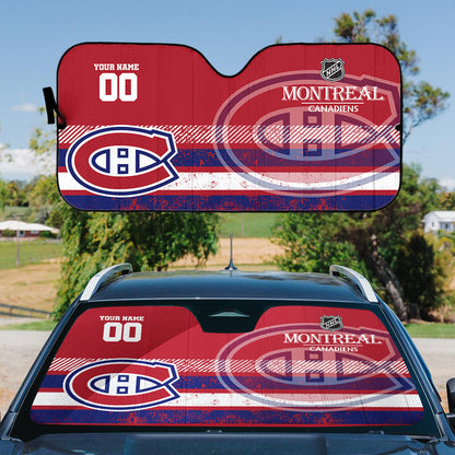 LIMITED EDITION - NEW CUSTOMIZED NHL11 MCD MONTREAL CANADIENS AUTO WINDSHIELD SHADE