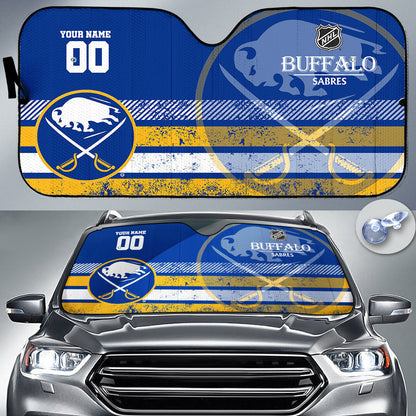 LIMITED EDITION - NEW CUSTOMIZED NHL28 BFS BUFFALO SABRES AUTO WINDSHIELD SHADE