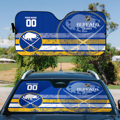 LIMITED EDITION - NEW CUSTOMIZED NHL28 BFS BUFFALO SABRES AUTO WINDSHIELD SHADE