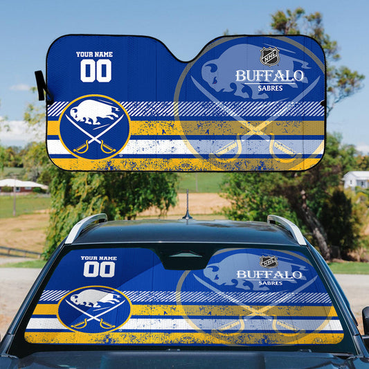 LIMITED EDITION - NEW CUSTOMIZED NHL28 BFS BUFFALO SABRES AUTO WINDSHIELD SHADE