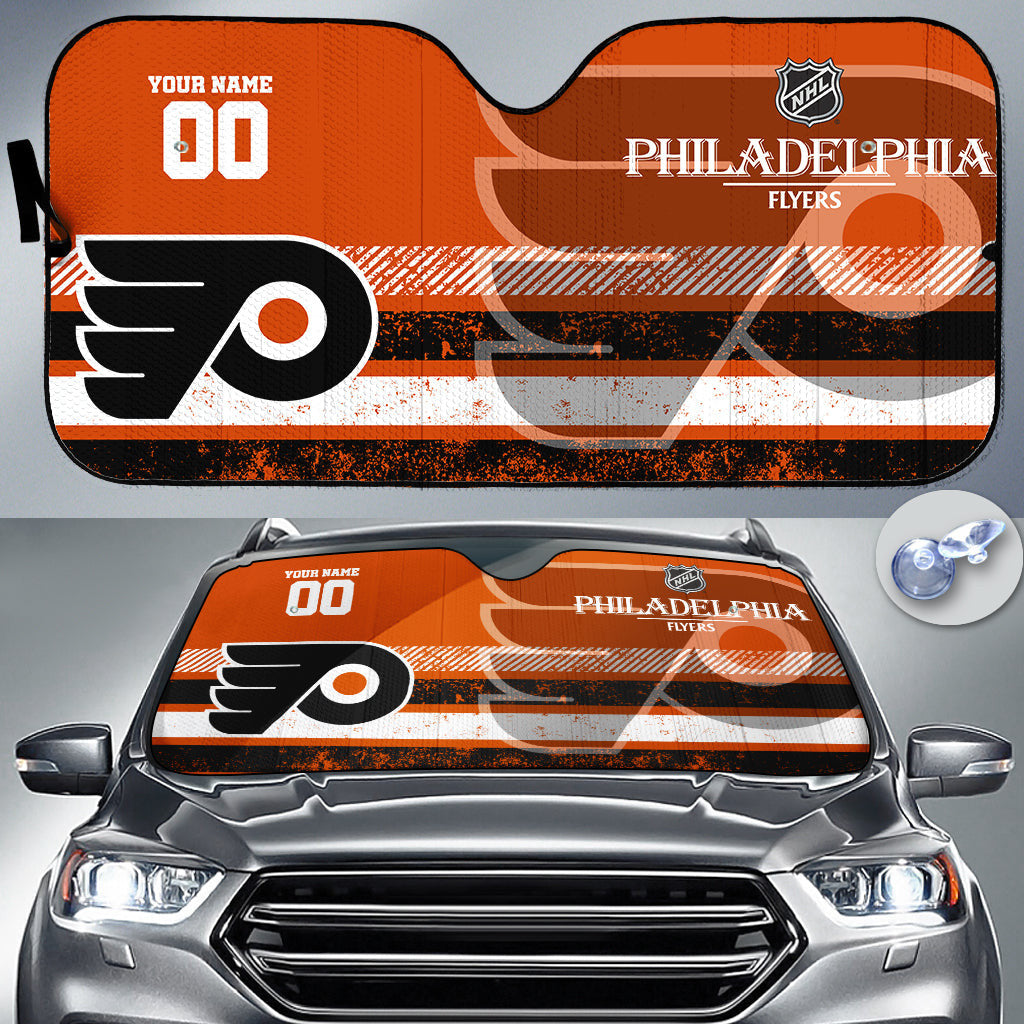 LIMITED EDITION - NEW CUSTOMIZED NHL27 PPF PHILADELPHIA FLYERS AUTO WINDSHIELD SHADE
