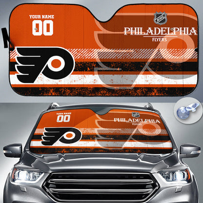 LIMITED EDITION - NEW CUSTOMIZED NHL27 PPF PHILADELPHIA FLYERS AUTO WINDSHIELD SHADE