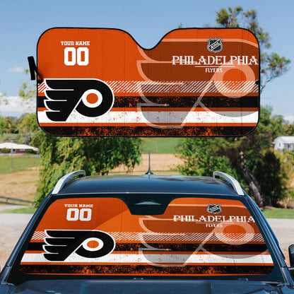 LIMITED EDITION - NEW CUSTOMIZED NHL27 PPF PHILADELPHIA FLYERS AUTO WINDSHIELD SHADE