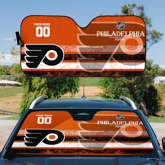LIMITED EDITION - NEW CUSTOMIZED NHL27 PPF PHILADELPHIA FLYERS AUTO WINDSHIELD SHADE